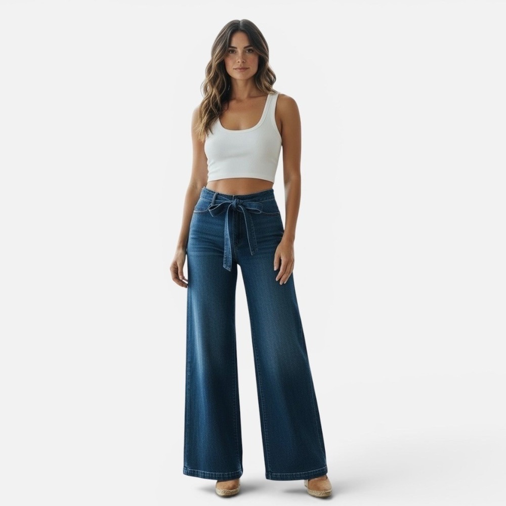 High Rise Super Flare Stretch Denim Jeans Women's Size 2 Retro Style  Express